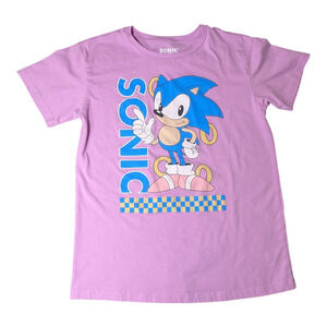 Girls - Pink - Sonic the Hedgehog T Shirt - Size Large 10-12 - Sega